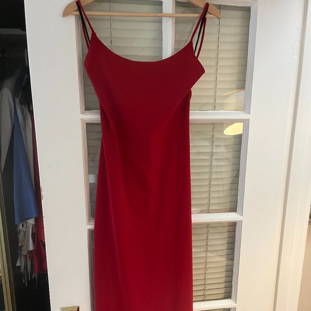 90s red bodycon dress adjustable